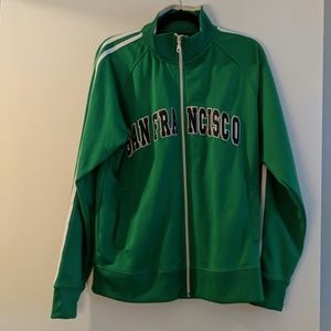 Men's Green San Francisco Track Jacket, sz XL